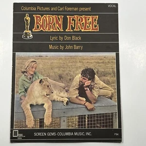 Born Free-1966 Partituras-Don Black-John Barry-Banda Sonora-Voz Piano Guitarra - Imagen 1 de 6