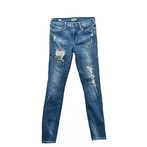 Jeans donna True Religion blu Halle vita media super skinny elasticizzato *taglia 25x28 - Foto 1 di 10