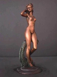 Bronzeskulptur "Verzaubert" von J. Descomps Wachsausschmelzguss - Bild 1 von 1