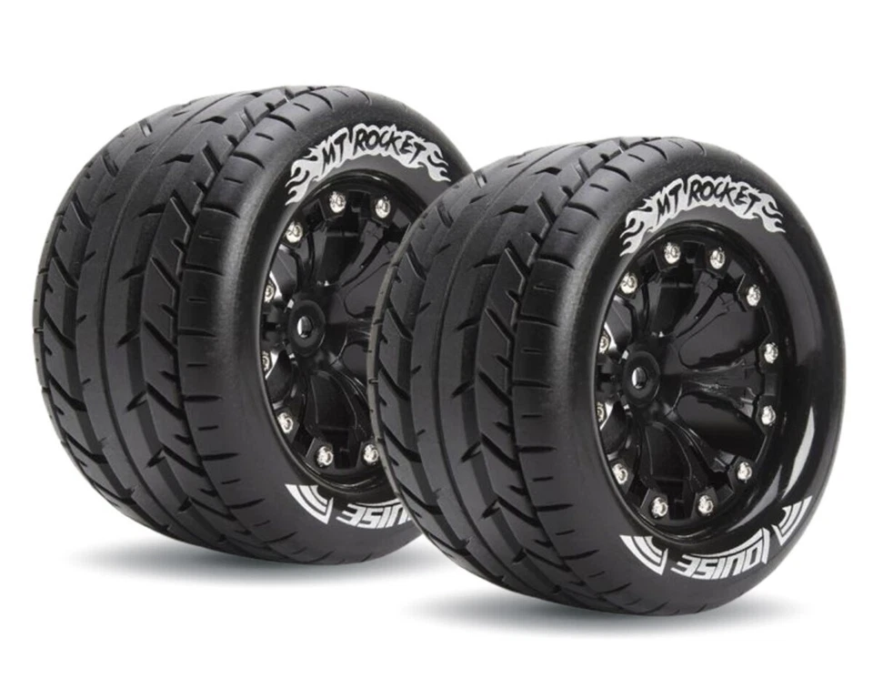 LOUISE MT-Rocket Reifen soft auf schwarz Felge 1/2 Offset 12mm LOUT3201SBH  - Bild 1 von 1