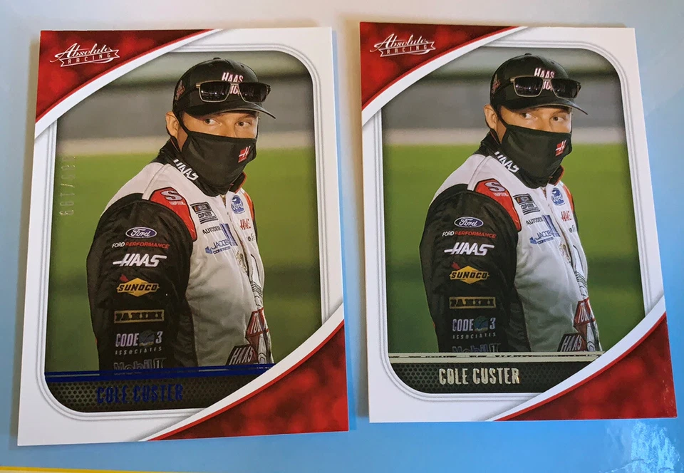 COLE CUSTER 2021 Panini Chronicles Racing Absolute Base + Blue Parallel #’d /199 - Image 1 of 1