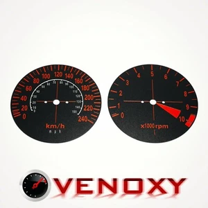 Honda CB 900 F Bol d'Or KM/H + MPH Replacement Black Gauge Faces - Picture 1 of 1
