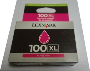 Lexmark #100XL High Yield Magenta Ink Cartridge 14N1070 Genuine New Sealed Box - Picture 1 of 1