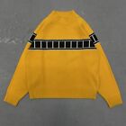 Vintage 70s Yamaha Knit Yellow Snow Racing Sweater Size XL Made In USA