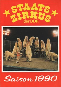 1990 programme de cirque ZIRKUS STAATS DDR  16pages - Imagen 1 de 1