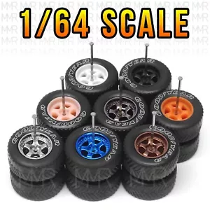 Set pneumatici cerchioni ruote Real Rider scala 1/64 5 RAZZE MEISTER OFFROAD per Hot - Foto 1 di 9
