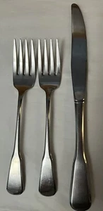 Independence Oneida Deluxe Stainless Flatware 2 Salad Fork 1 Dinner Knife Lot - Picture 1 of 4