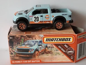 Matchbox Superfast Power Grab / MB 927 - Ford F150 Raptor - Lt Blue - Gulf #20 - Picture 1 of 4