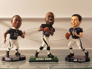 Baltimore Ravens 3 bobblehead Flacco, Suggs Mason All low numbers - Picture 1 of 4