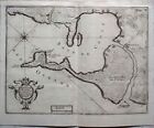 1693-Espagne Cadis Port-Andalousie, Landkarte Kupferstich Carte-Ancienne-Anti...