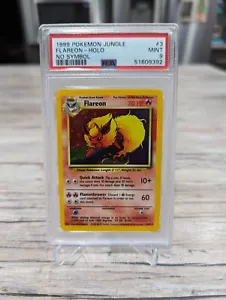 Pokemon Flareon Jungle NO SYMBOL Error Misprint Holo Rare #3 PSA 9 Mint 3/64 🔥 - Picture 1 of 3