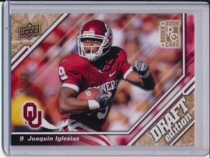 2009 Upper Deck Draft Edition JUAQUIN IGLESIAS #113 Oklahoma Sooners 3/25 - Bild 1 von 3