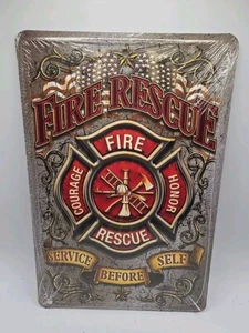 Feuerwehr Feuerwehr Blechschild 8x12 Made In USA - Bild 1 von 2