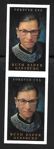 Scott #5821a IMPERFORATE (NO DIE-CUT) 2023 Bader-Ginsburg Vertical Pair, MNH - Picture 1 of 1