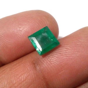 2.50 Crt Gorgeous Rare Green Zambian Square Shape Emerald Faceted Loose Gemstone - Imagen 1 de 7