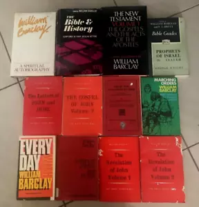 WILLIAM BARCLAY 12 BOOKS INCL 3 H/B 1ST EDITIONS THE NEW TESTAMENT VOL 1 - Picture 1 of 6