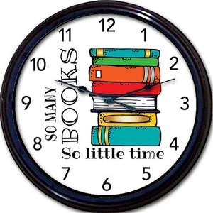 So Many Books So Little Time Wanduhr Neu 10" - Bild 1 von 1