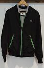 Lacoste Sport Bomber Jacket 48" Black  Neon Green Devanlay Men's Full Zip