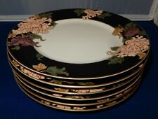 New listing
		Cloisonne Peony Black by Fitz & Floyd Salad Plates 7 1/2" wide   **SET OF 6**
