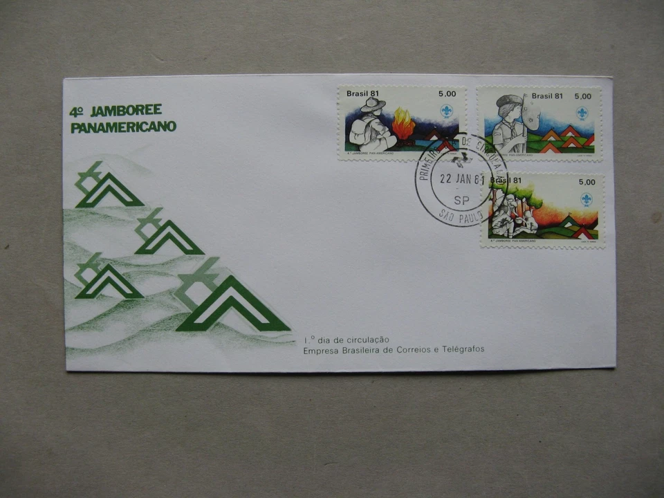 BRAZIL / BRASIL, cover FDC 1981, Panamerican Jamboree, scouting - Image 1 of 1