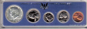 1966 US Special Mint Set Original Box 40% Silver Kennedy 5 Coins Uncirculated BU - Picture 1 of 3