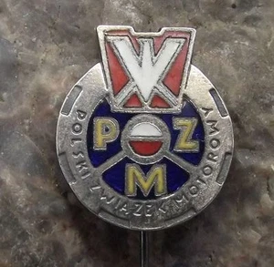 Polish Motorsports Association Poland PZM Polski Zwiazek Motorowy MX Pin Badge - Picture 1 of 2