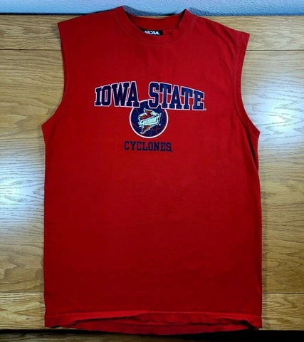 IOWA STATE CYCLONES Vintage 100% Cotton Sleeveless Tank Top T-Shirt Men's Medium Cover