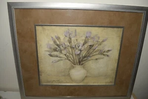   Albena Hristova individuell gerahmter Kunstdruck Blumenszene 21" x 18" - Bild 1 von 4