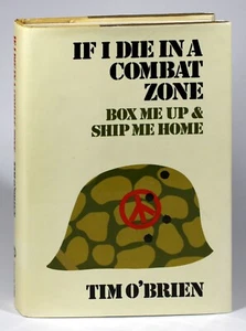 If I Die In A Combat Zone Tim O'Brien HCDJ 1st Edition 1973 Delacorte Ex-Library - Picture 1 of 17