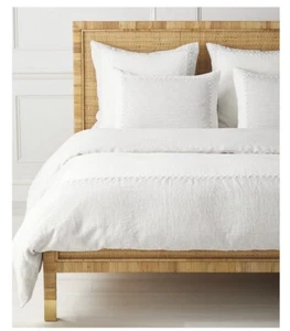 Serena & Lily Danbury Doppel-Bettbezug + Euro-Schein | Neu mit Etikett | Leinen | Einzelhandel 506 $ - Bild 1 von 6