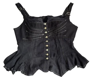Rarissime bustier noir glamour chic Marithé et François Girbaud - Imagen 1 de 12