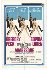 ARABESQUE Movie POSTER 27x40 Gregory Peck Sophia Loren George Coulouris Alan - Foto 1 di 1