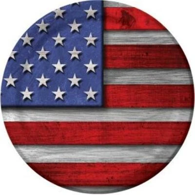 CREATIVE CONVERTING Patriotic Red White and Blue Steel 7 inch Paper Plates 8 Pack Tableware Supplies