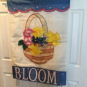 Bloom Basket of Flowers Daffodils Large Garden Flag - Picture 1 of 4