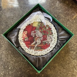 Illuminated Rocking Horse Christmas Ornament - RARE Holiday Holidays - Picture 1 of 2