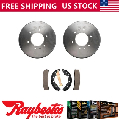Rear Kit Brake Drums & Brake Shoes For 1979 Audi 5000 - Raybestos - Image 1 of 4