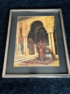 Alhambra, The Court of the Lions, mid 19th century. Painting print - Picture 1 of 4