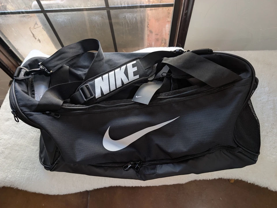 NWT BLACK/WHITE Nike DUFFEL BAG Unisex - Image 1 of 1
