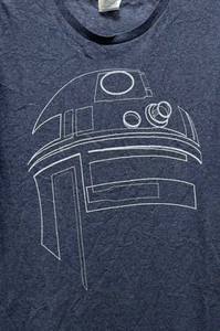 Camiseta Star Wars R2D2 Droid Contorno Blanco sobre Azul Brezo Adulto Talla Grande L - Imagen 1 de 5