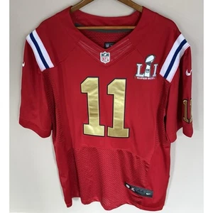 Julian Edelman #11 New England Patriots Super Bowl LI 51 Herren Trikot rot - Bild 1 von 3