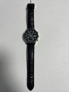 George Men’s Watch Black Leather Band Needs New Battery - Picture 1 of 3