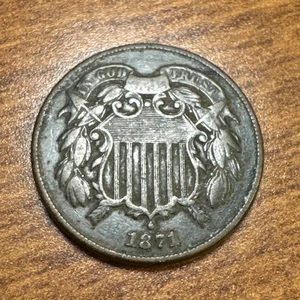 1871 Two Cent Piece 2c VF details - Picture 1 of 4
