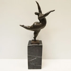 Statue Tanzerin Sexy Pin-up Modern Style Massive Bronze - Picture 1 of 9
