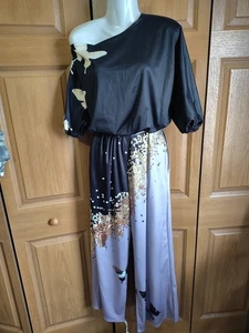 Schulterfreier Jumpsuit Damen mit weitem Bein - Bild 1 von 4