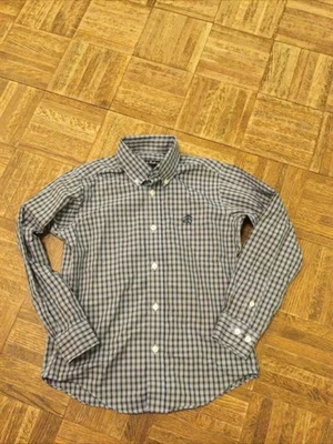 BROOKS BROTHERS BOYS Button Down No Iron  Shirt Plaid Size Small Blue Plaid! - Image 1 of 4