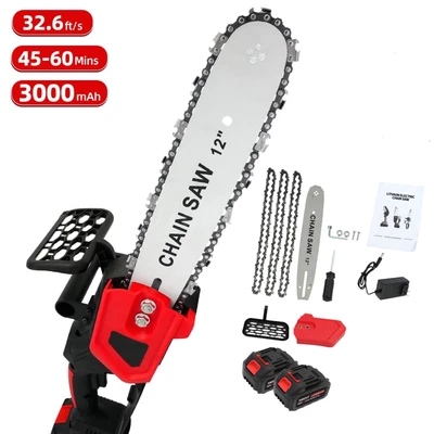 12" Cordless Chainsaw 21V Brushless Electric Handheld Chain Saw Battery&Charger - Image 1 of 4