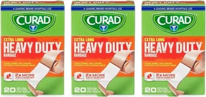 Curad Extreme Length Bandages 20 Count Extra Long Wound Dressing Pack Of 3 - Picture 1 of 5