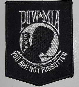 AUFNÄHER - POW MIA - SIE SIND NICHT VERGESSEN - NEUER WESTENAUFNÄHER - MILITÄRGEFANGENER - Bild 1 von 1