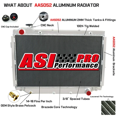 Radiador de 4 filas para Toyota Land Cruiser FJ80R FZJ80R LX450 4,2 4,5 6 cilindros 1993-97 Foto 1 de 4