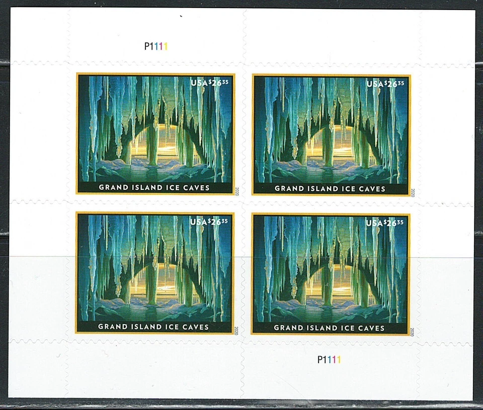Mint US Block of 4 Grand Island Ice Caves Single Stamp,Scott# 5430, (MNH) - Image 1 of 1